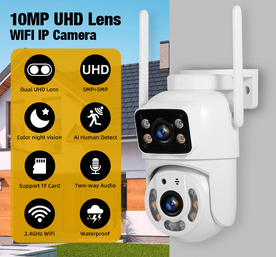 Caméra IP de sécurité domestique10MP